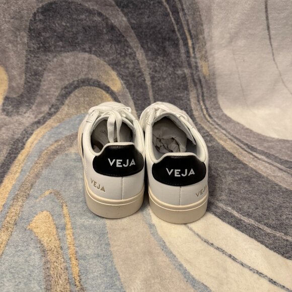 Campo Canvas White Pekin Black Leather Womens Size 6.5 - Picture 4 of 6